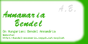 annamaria bendel business card